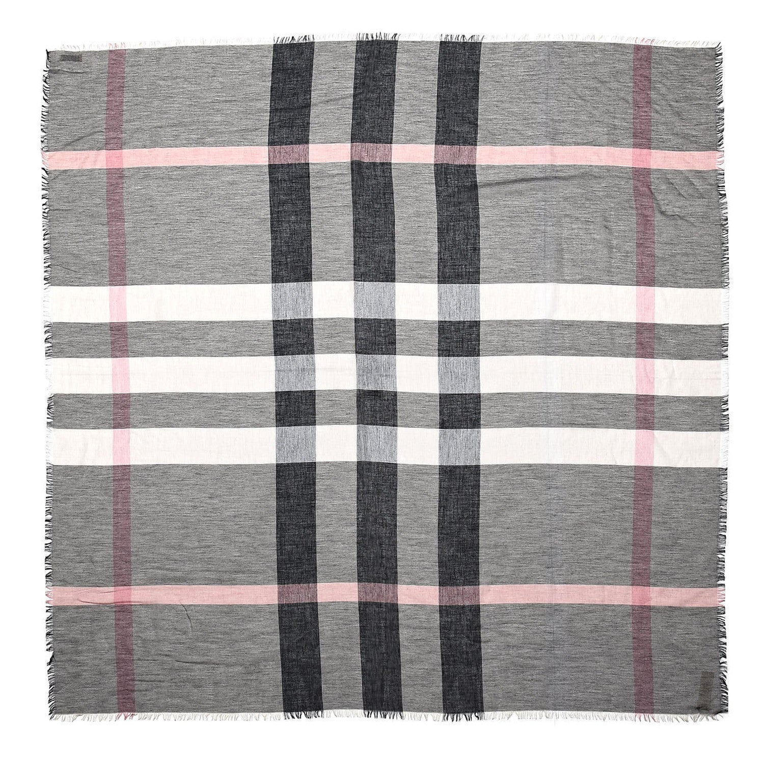 Burberry Modal Wool Giant Check Scarf Dark Trench 1 of 4