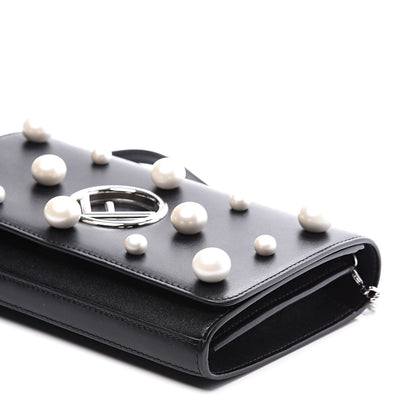 Fendi Vitello Liberty Pearl F is Fendi Wallet On Chain Black 9 of 10