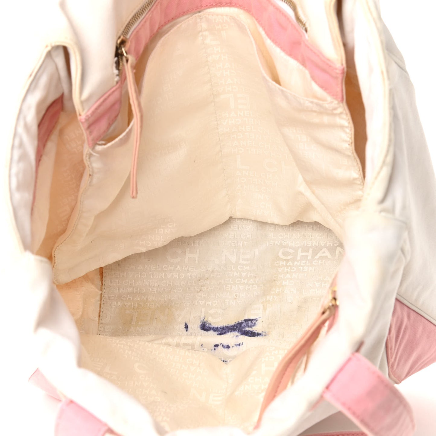 Canvas CC Handbag Pink White