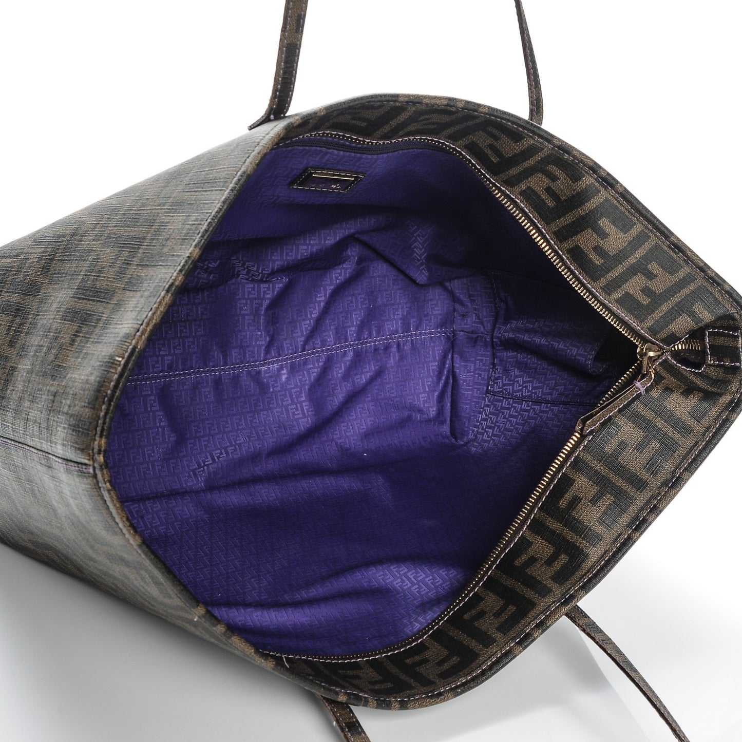 Zucca Spalmati Medium Roll Tote Tobacco Viola