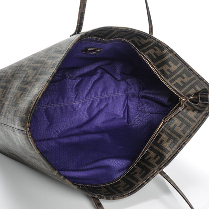 Fendi Zucca Spalmati Medium Roll Tote Tobacco Viola 5 of 11