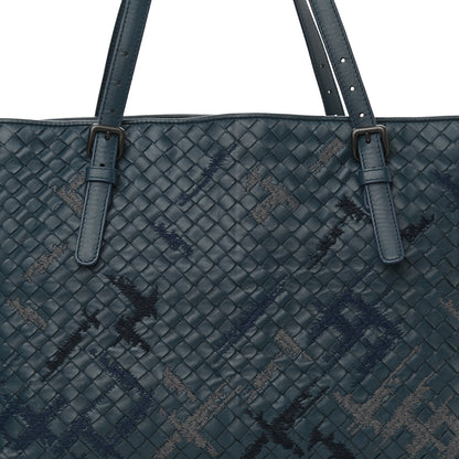 Bottega Veneta Nappa Intrecciato Graffiato Medium Tote Petrol 6 of 12