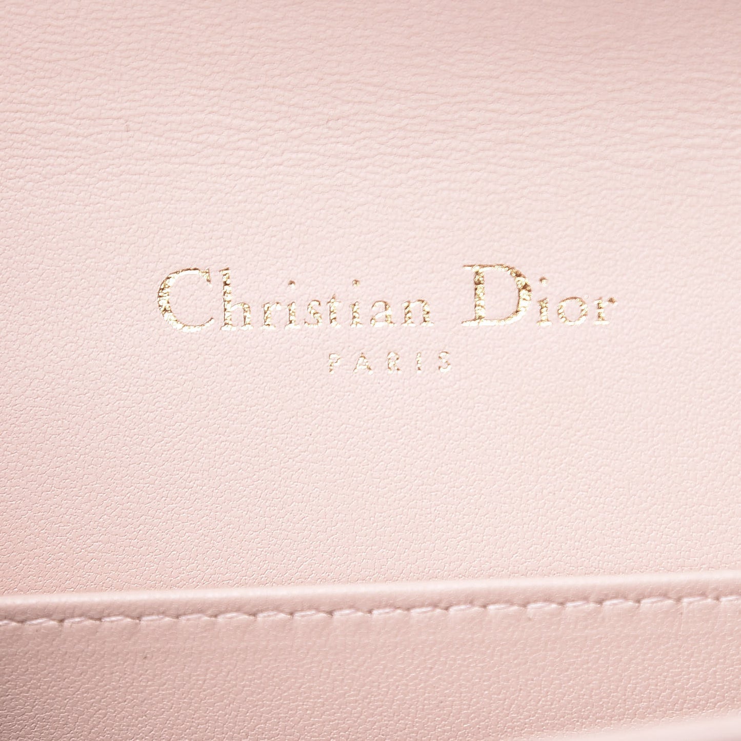 Lambskin Cannage Lady Dior Clutch Rose Poudre