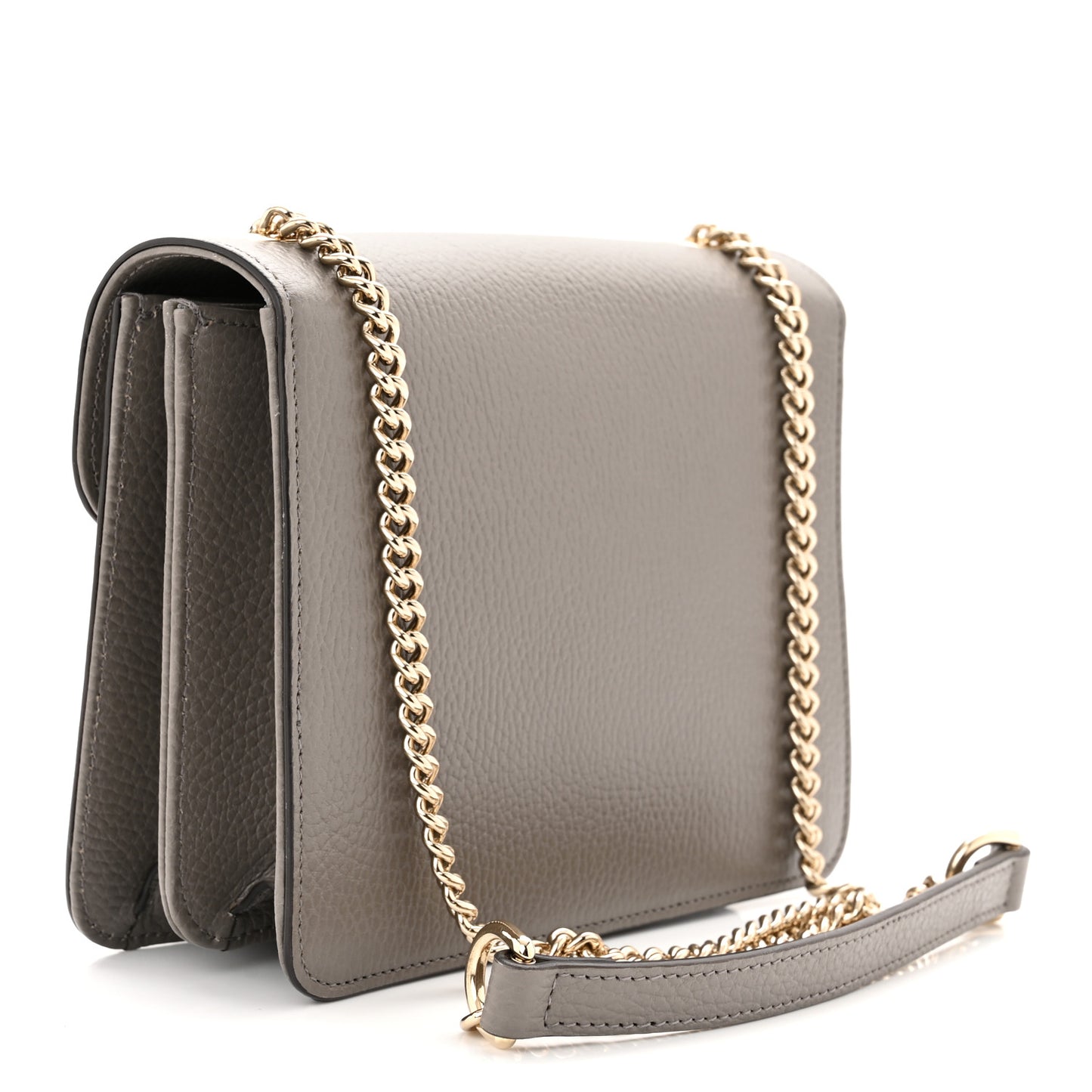 Dollar Calfskin Small Interlocking G Shoulder Bag Loess