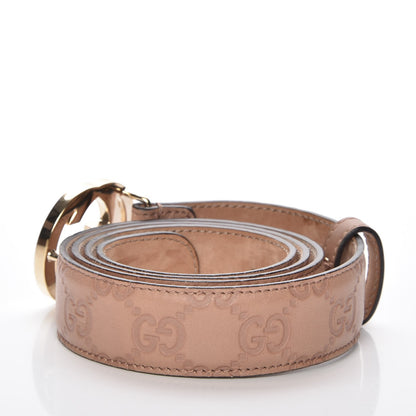 Gucci Guccissima Interlocking G Belt 90 36 Winter Rose 3 of 6
