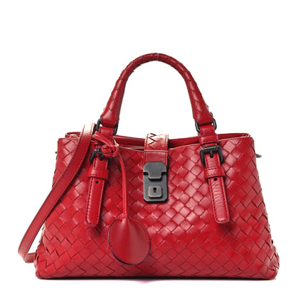 Bottega Veneta Light Calf Intrecciato Small Roma Fraise 2 of 14