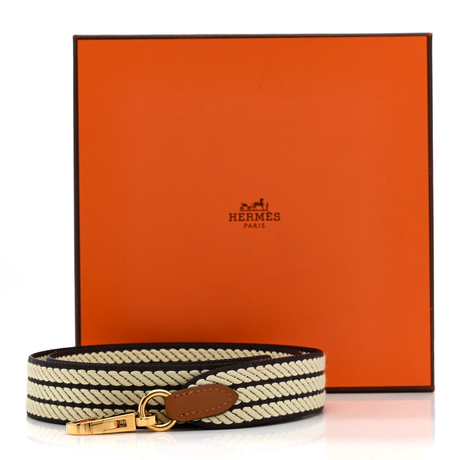 Hermes Toile Swift 25mm Sangle Cordage Shoulder Strap Prunoir Jaune Milton Gold 5 of 5