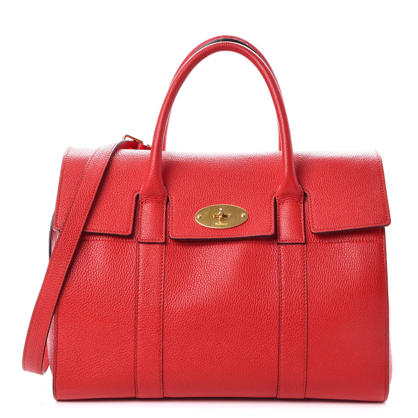 Small Classic Grain Calfskin New Bayswater Fiery Red