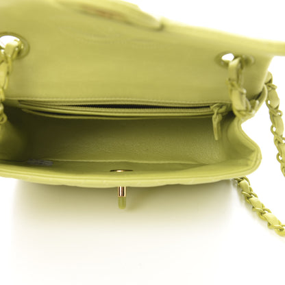 Chanel Lambskin Quilted Mini Square Flap Green 5 of 16