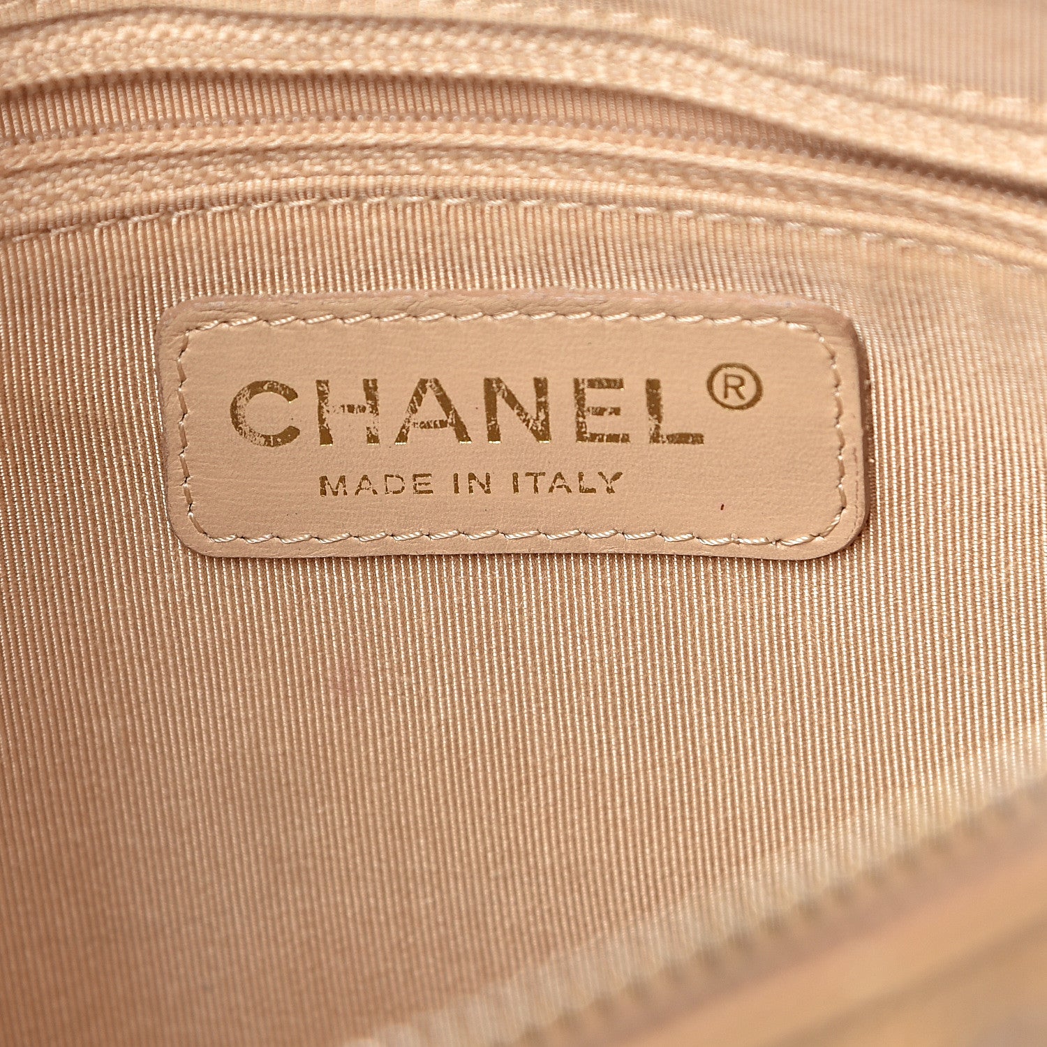 Chanel Caviar Quilted CC Shoulder Bag Beige 6 of 12