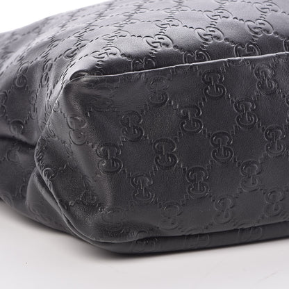 Gucci Guccissima Medium Horsebit Chain Hobo Black 9 of 10