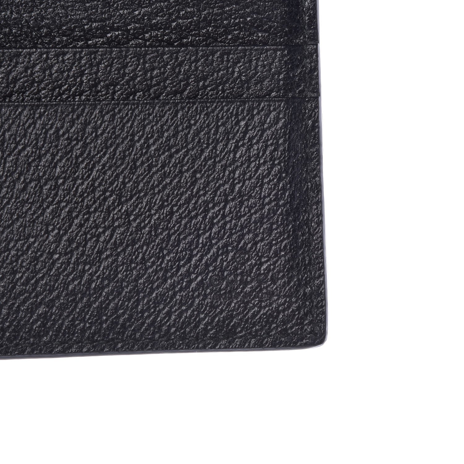 Gucci Calfskin Boar Effect GG Marmont Bi-Fold Wallet Black 6 of 9