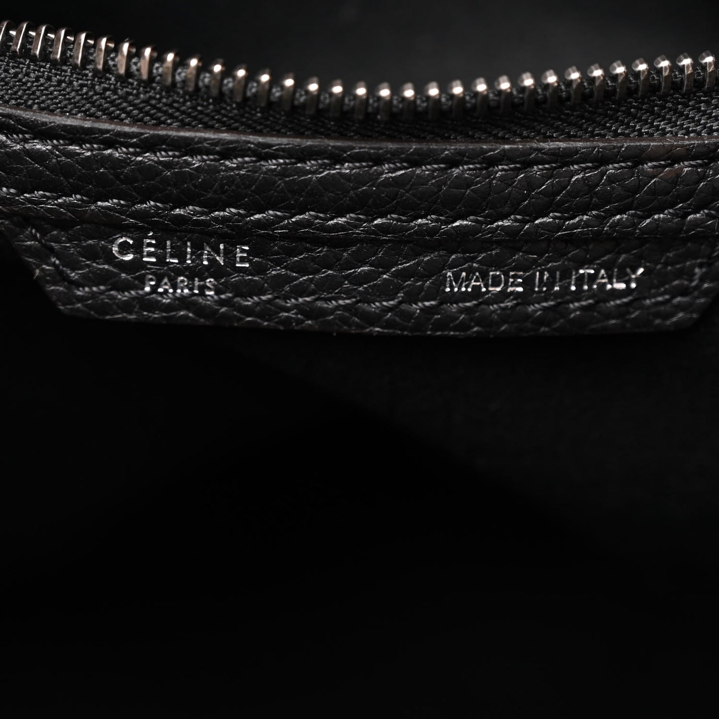 Drummed Calfskin Mini Luggage Black