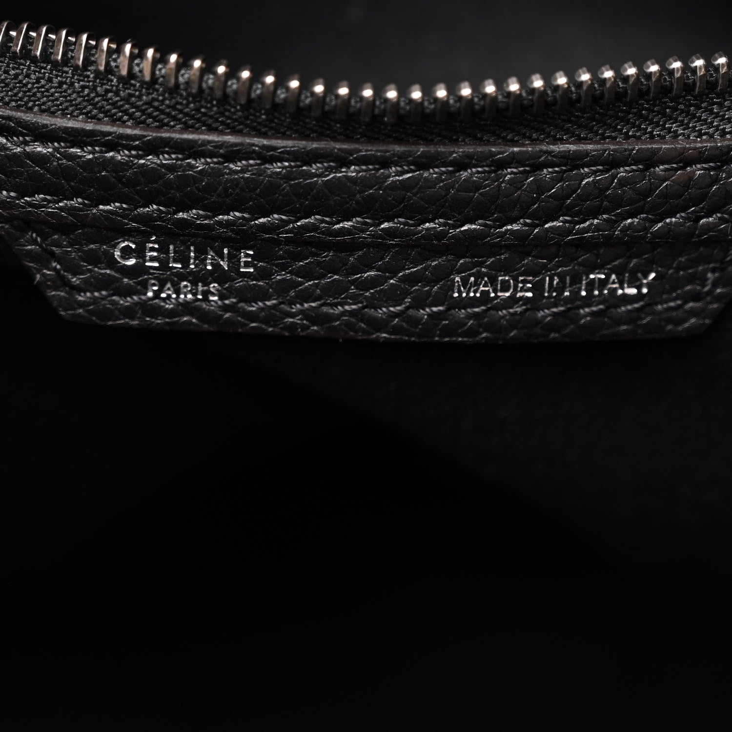 Celine Drummed Calfskin Mini Luggage Black 6 of 11