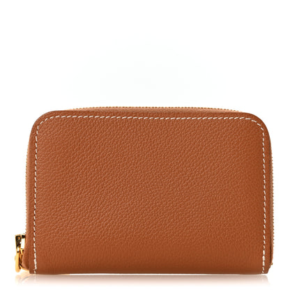 Hermes Evercolor Zipengo Chain D'Ancre Compact Cardholder Gold 1 of 8