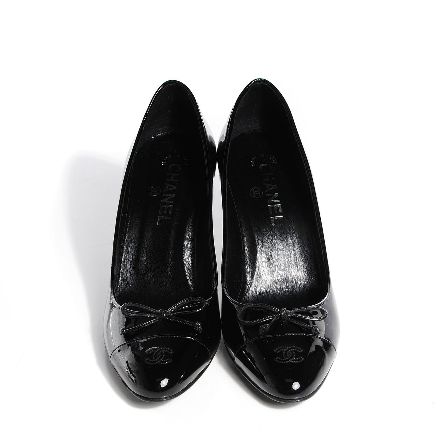 Patent Cap Toe Pumps 38.5 Black