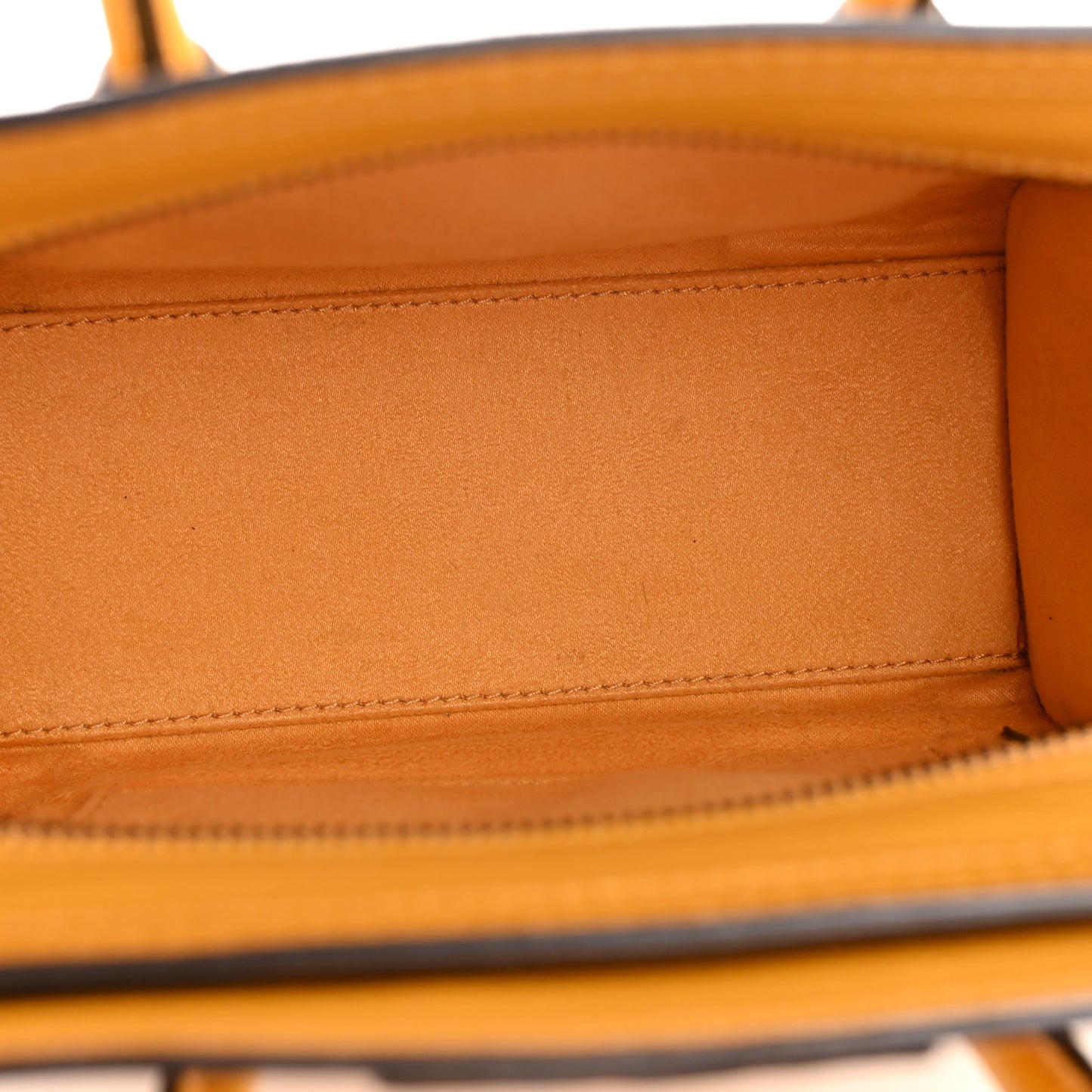 Drummed Calfskin Nano Luggage Ocre