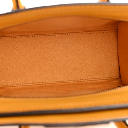 Celine Drummed Calfskin Nano Luggage Ocre 5 of 13