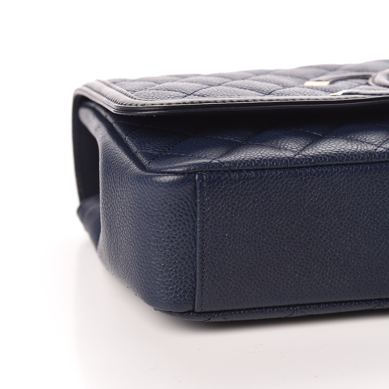 Chanel Caviar Quilted Medium CC Filigree Flap Navy Black 8 of 11