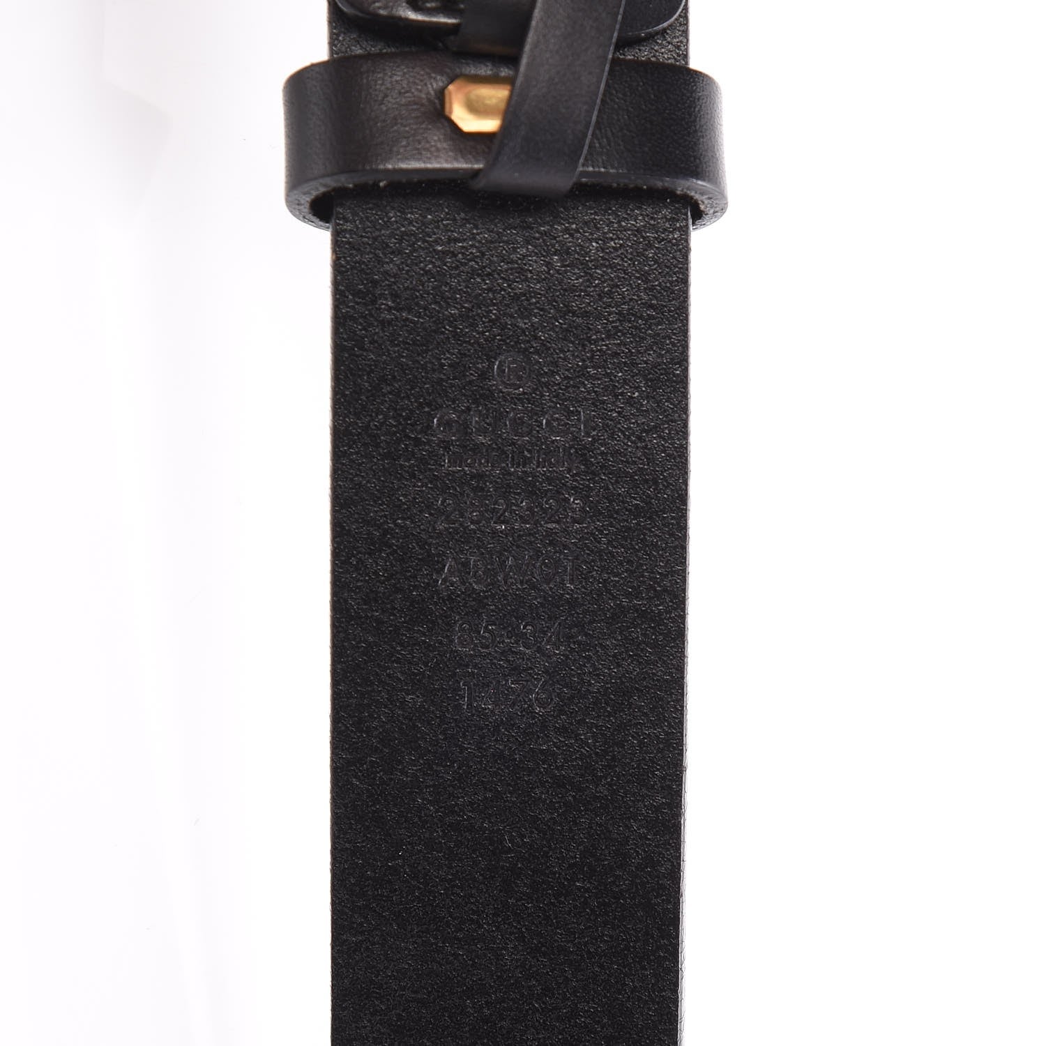 Gucci Margaux Calfskin Studded Interlocking G 30mm Belt 85 34 Black 6 of 7