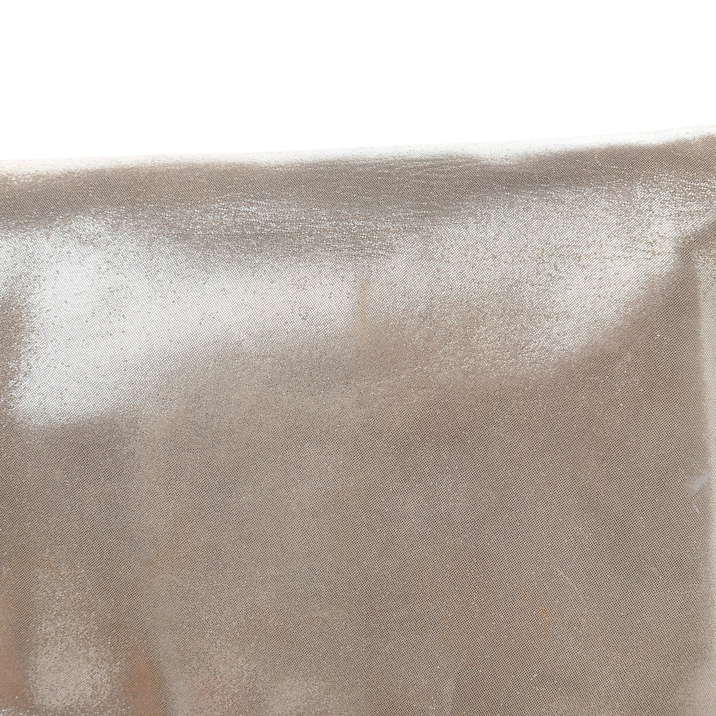 Metallic Fabric Monogram Envelope Chain Wallet Champagne