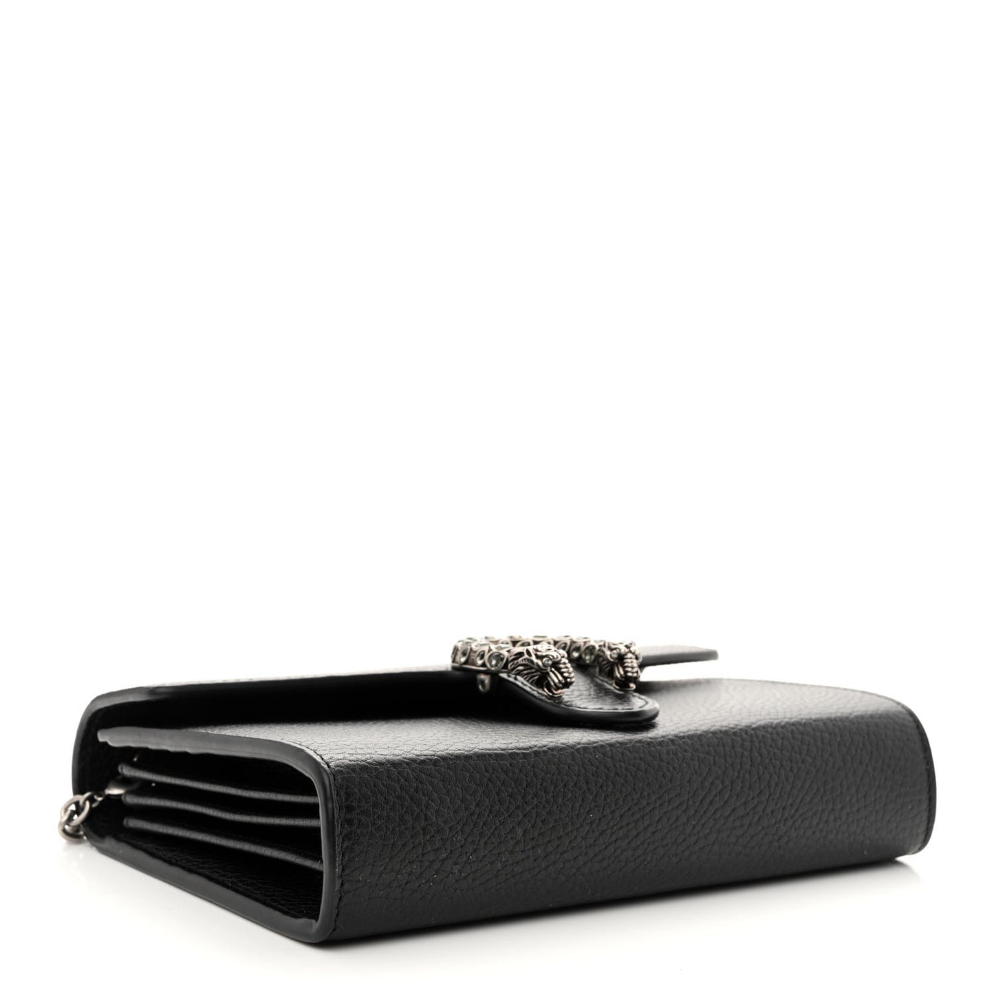 Calfskin Mini Dionysus Chain Wallet Black