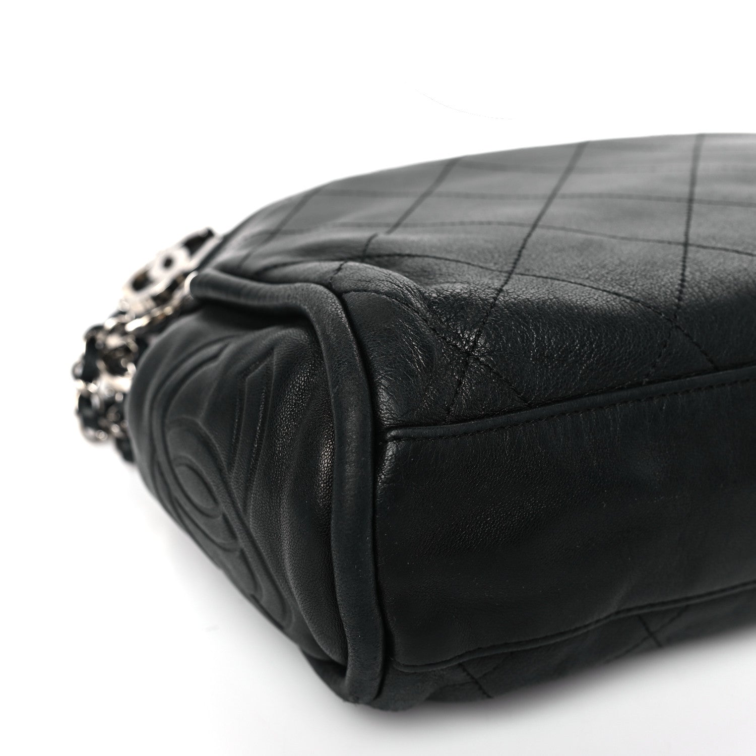 Chanel Lambskin Stitched Medium Ultimate Soft Tote Black 8 of 9