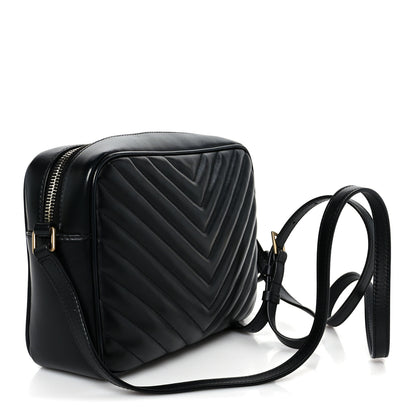 Saint Laurent Calfskin Matelasse Monogram Lou Camera Bag Black 3 of 10
