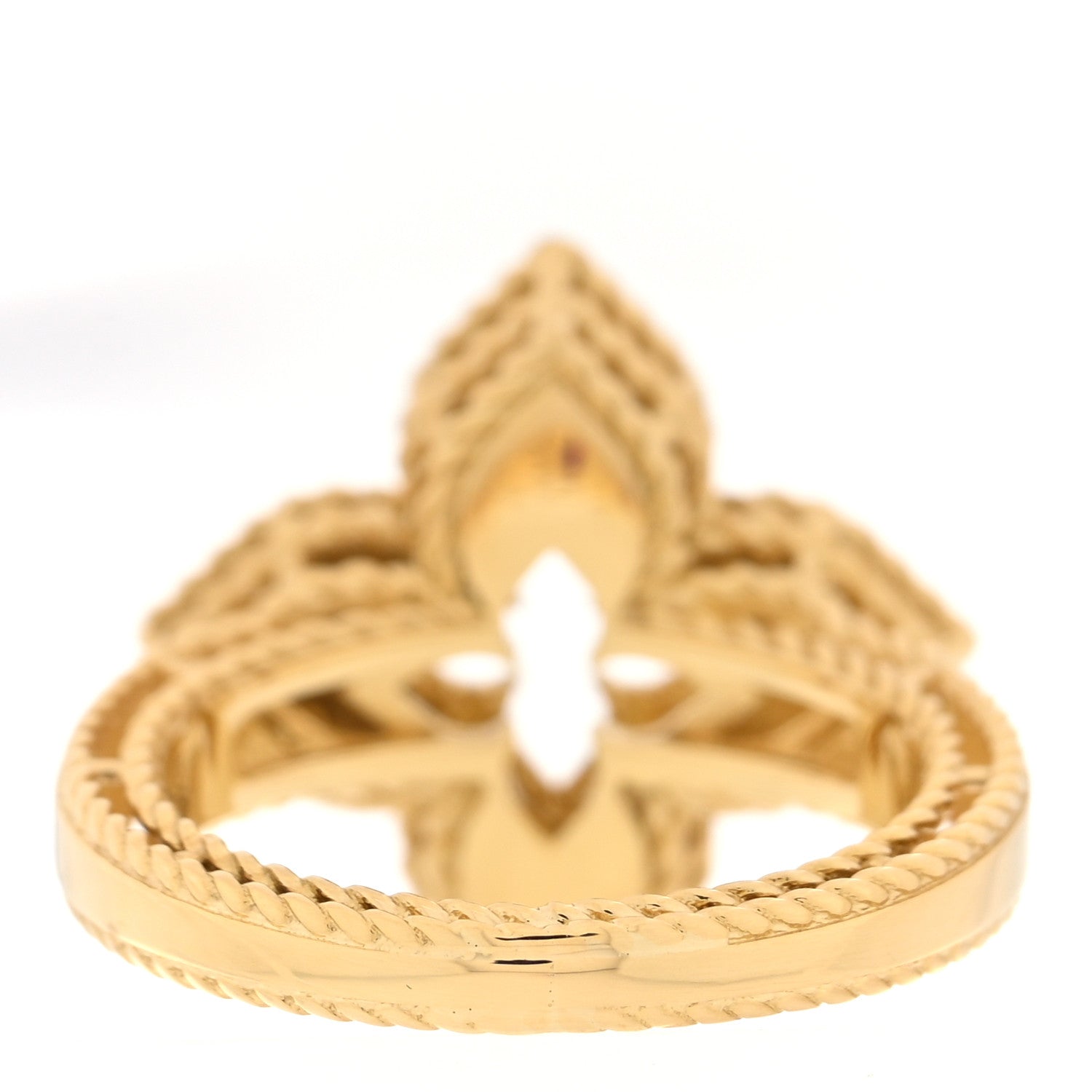 Roberto Coin 18K Yellow Gold Diamond Petite Venetian Princess Flower Ring 51 5.75 3 of 4