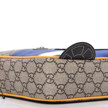 Gucci GG Supreme Monogram Kids Car Crossbody Bag Blue Yellow 6 of 10