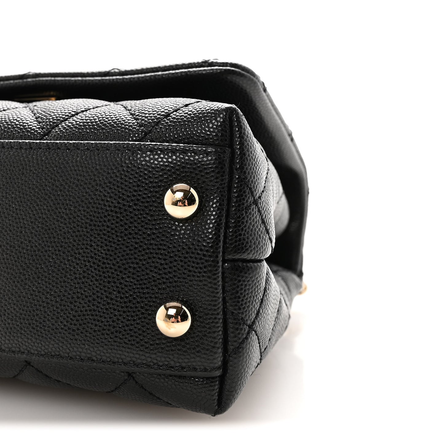 Caviar Quilted Extra Mini Coco Handle Flap Black