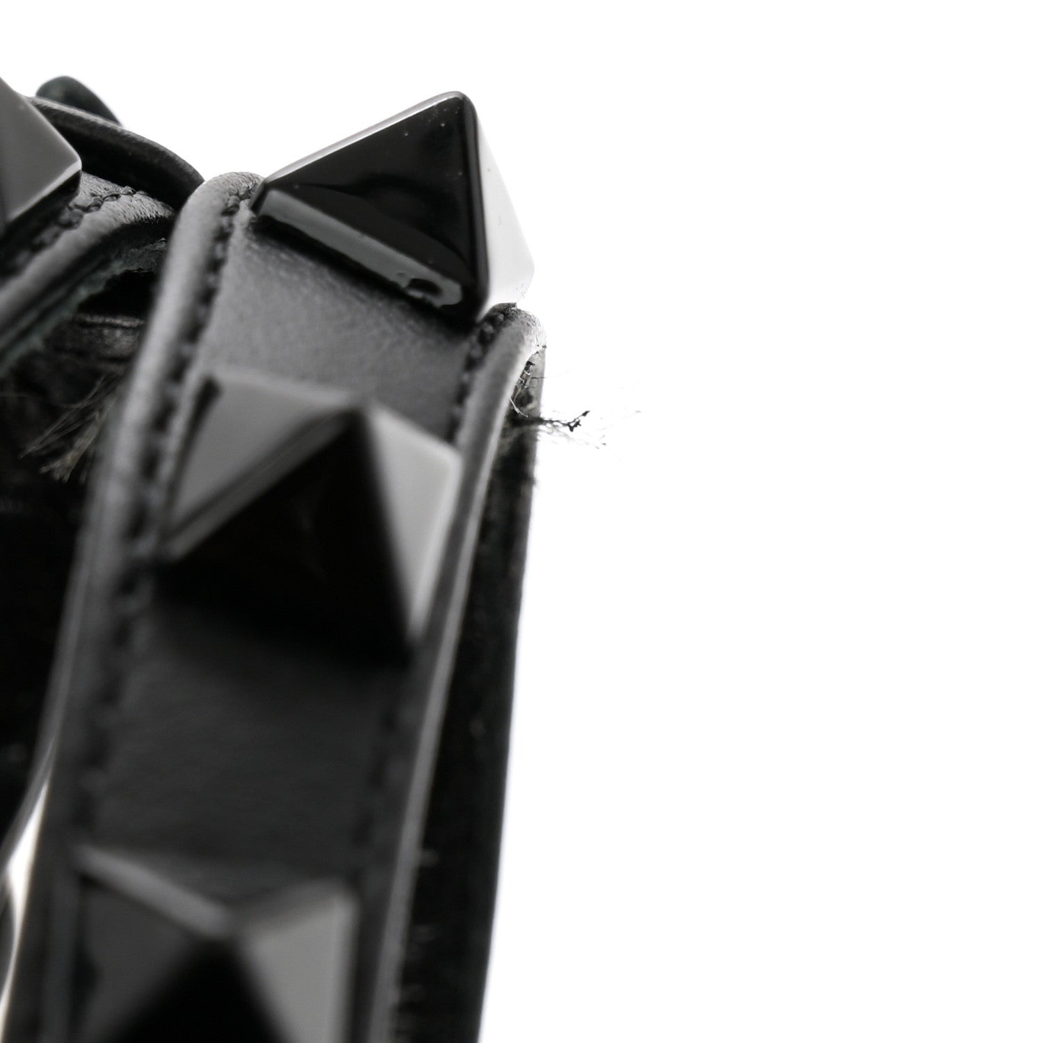 Valentino Garavani Calfskin Lacquered Monochrome Rockstud Ankle Strap 100mm Pumps 37 Black 11 of 11