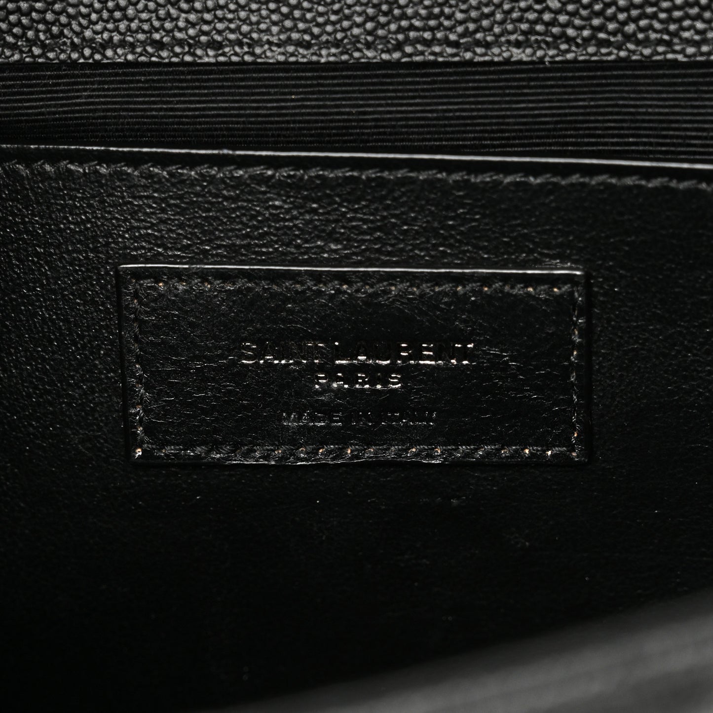 Grain De Poudre Textured Mixed Matelasse Triquilt Medium Monogram Monochrome Satchel Black