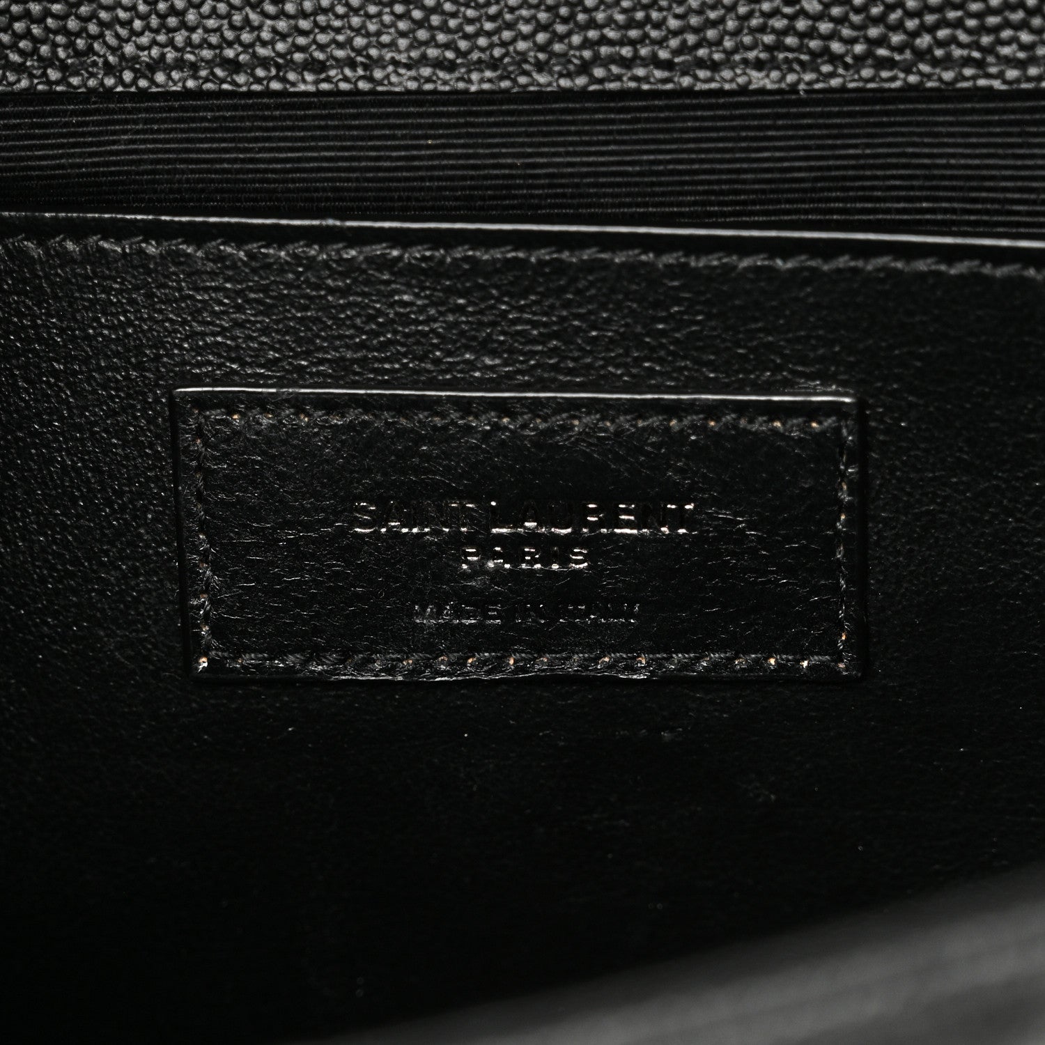 Saint Laurent Grain De Poudre Textured Mixed Matelasse Triquilt Medium Monogram Monochrome Satchel Black 5 of 9