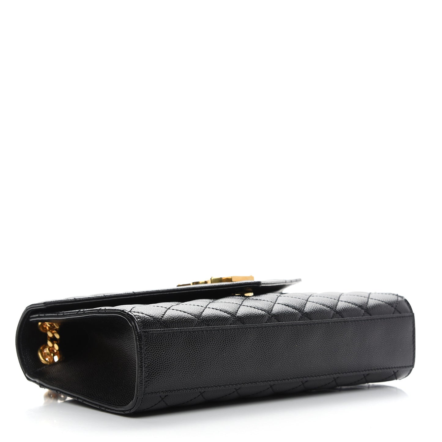 Grain De Poudre Textured Mixed Matelasse Triquilt Medium Monogram Satchel Black