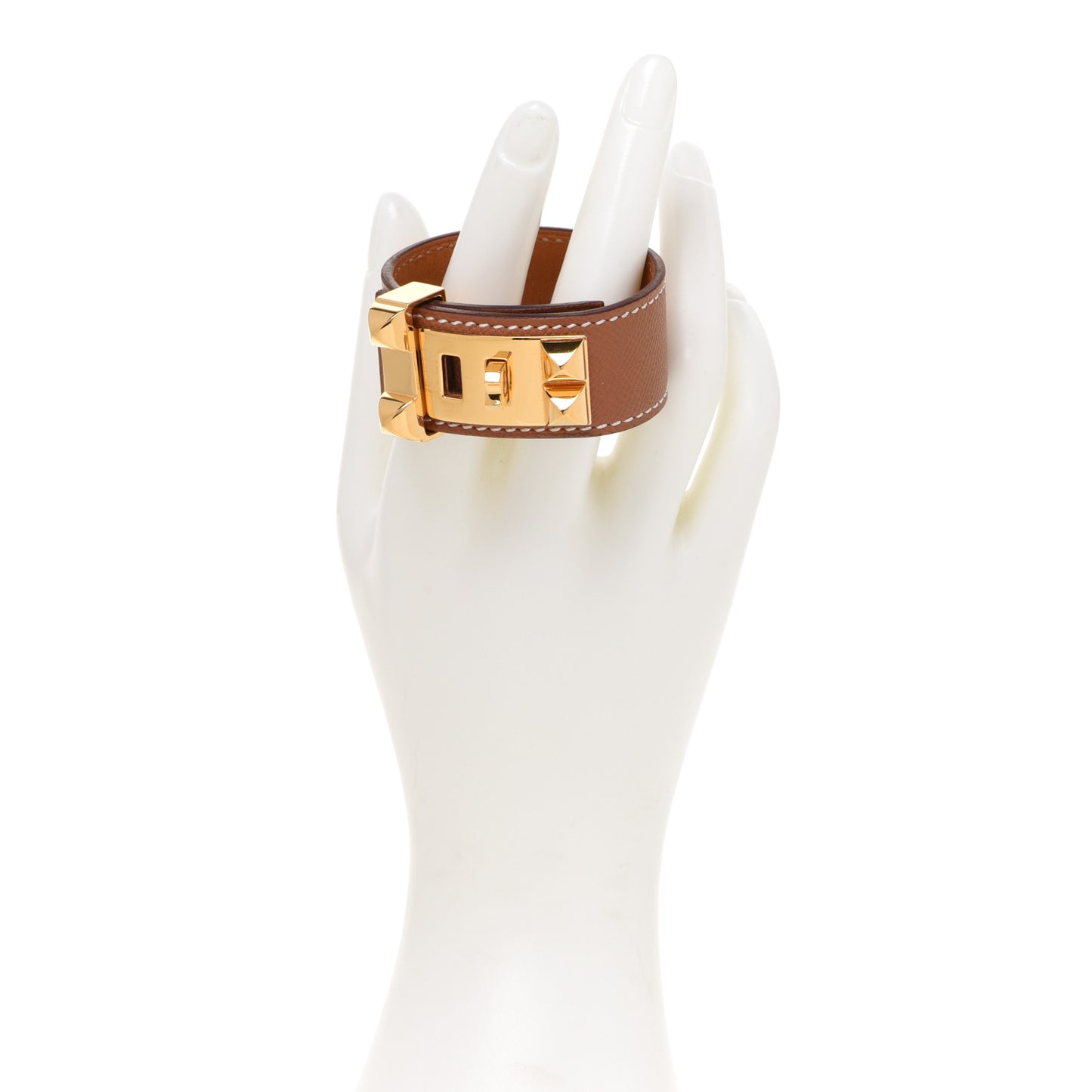 Madame Calfskin Collier de Chien 24 Bracelet T1 Gold
