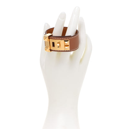 Hermes Madame Calfskin Collier de Chien 24 Bracelet T1 Gold 2 of 6