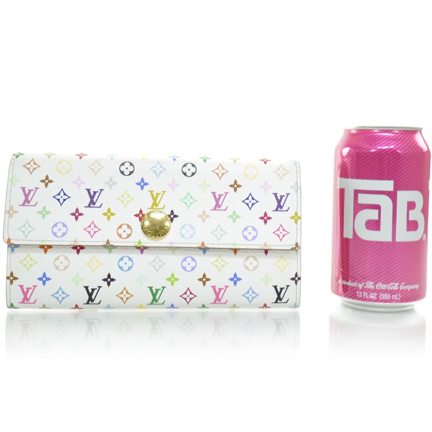 Louis Vuitton Monogram Multicolor Sarah Wallet White 2 of 9