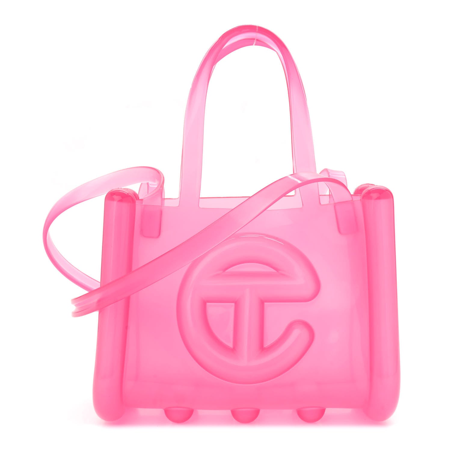 Telfar x MELISSA Jelly Small Shopping Bag Clear Pink 1 of 13