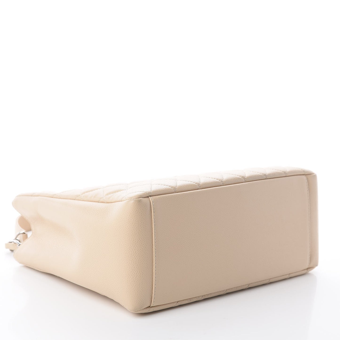Caviar Quilted Grand Shopping Tote GST Beige Clair