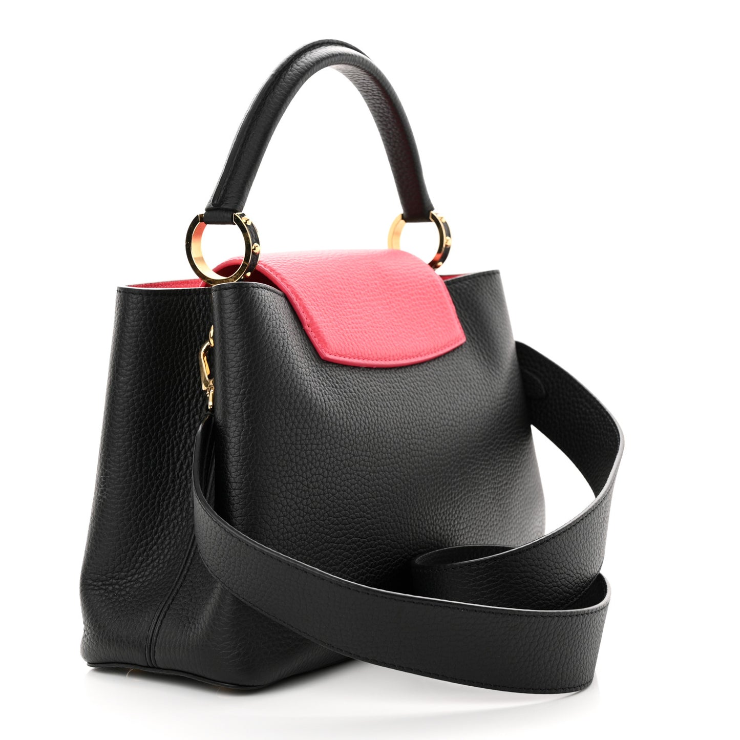 Taurillon Capucines PM Black Rose Berlingot