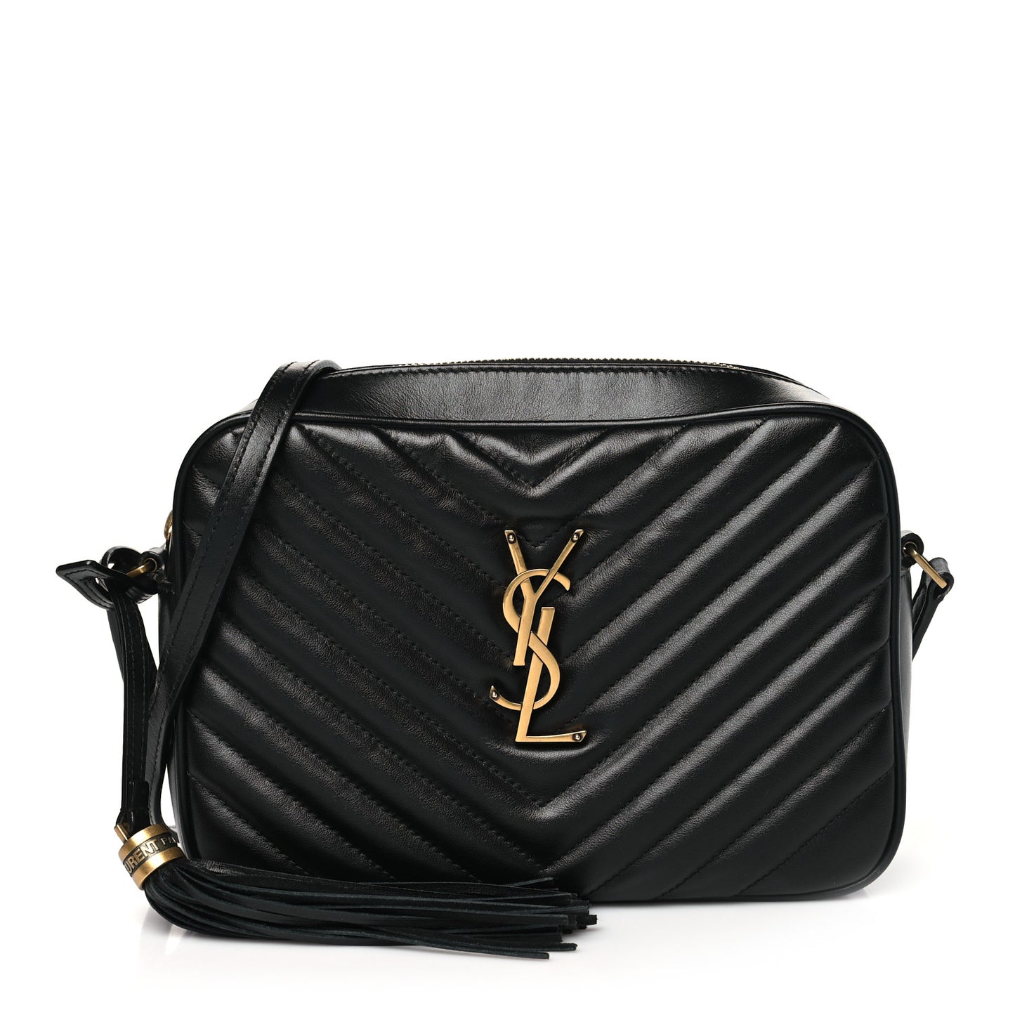 Calfskin Matelasse Monogram Lou Camera Bag Black