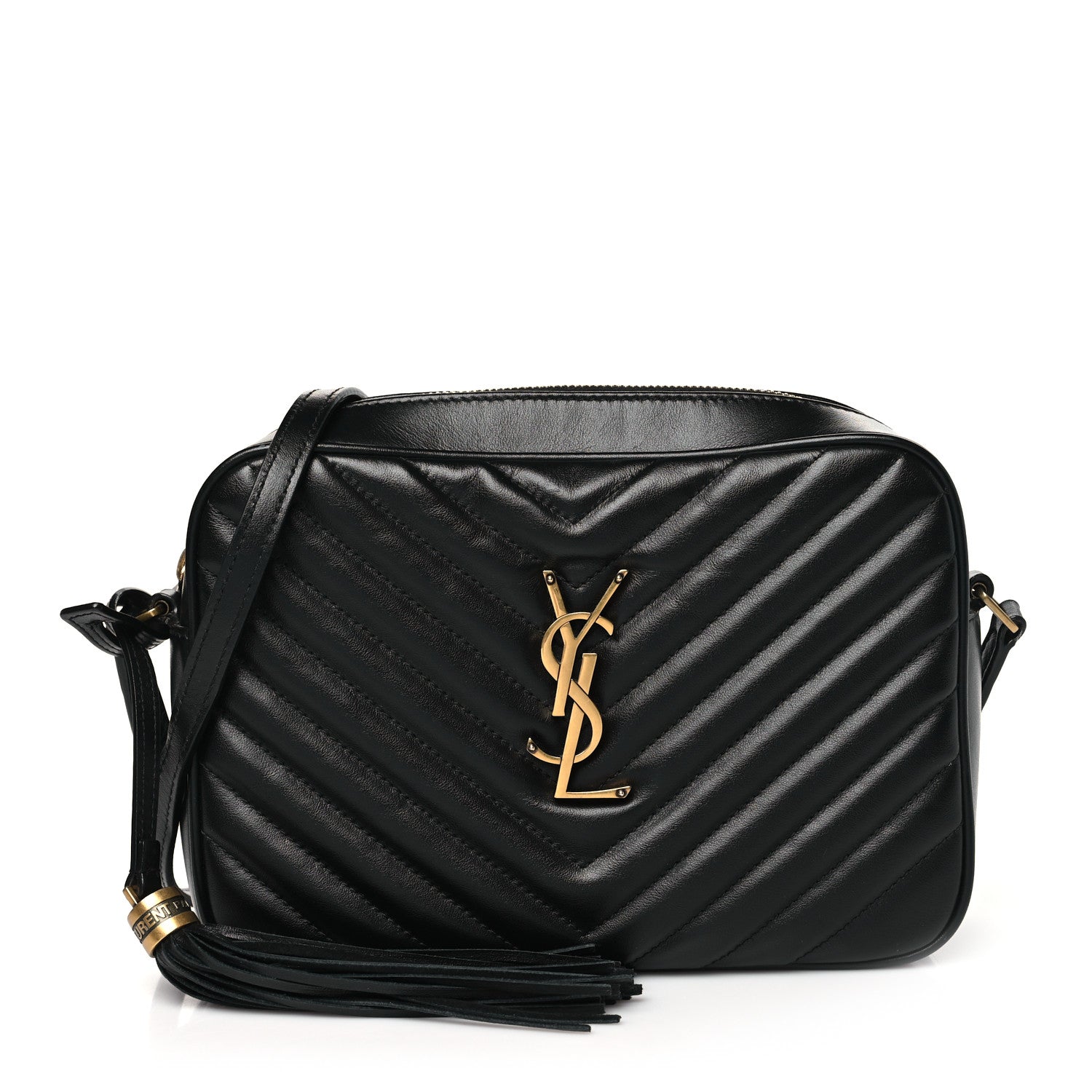 Saint Laurent Calfskin Matelasse Monogram Lou Camera Bag Black 1 of 11