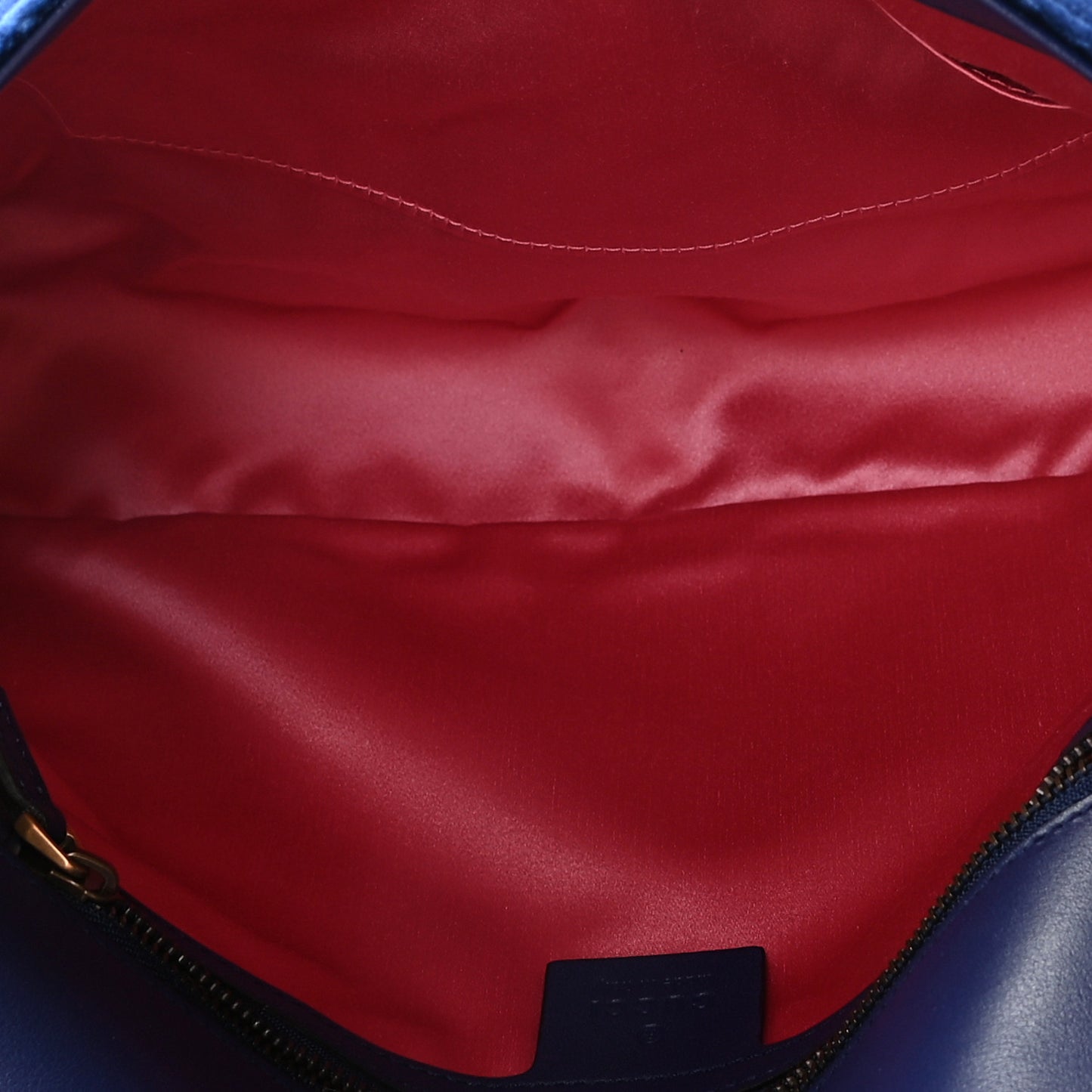 Velvet Matelasse Medium GG Marmont Shoulder Bag Cobalt Blue