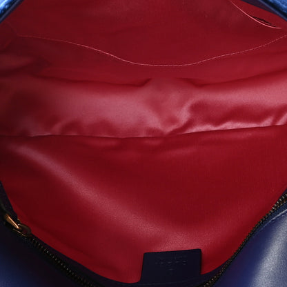 Gucci Velvet Matelasse Medium GG Marmont Shoulder Bag Cobalt Blue 9 of 9