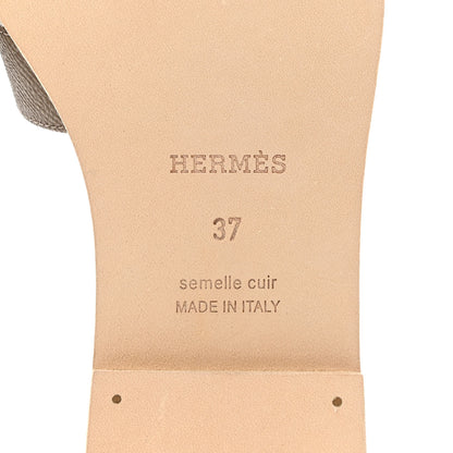 Hermes Epsom Oran Sandals 37 Etoupe 6 of 9