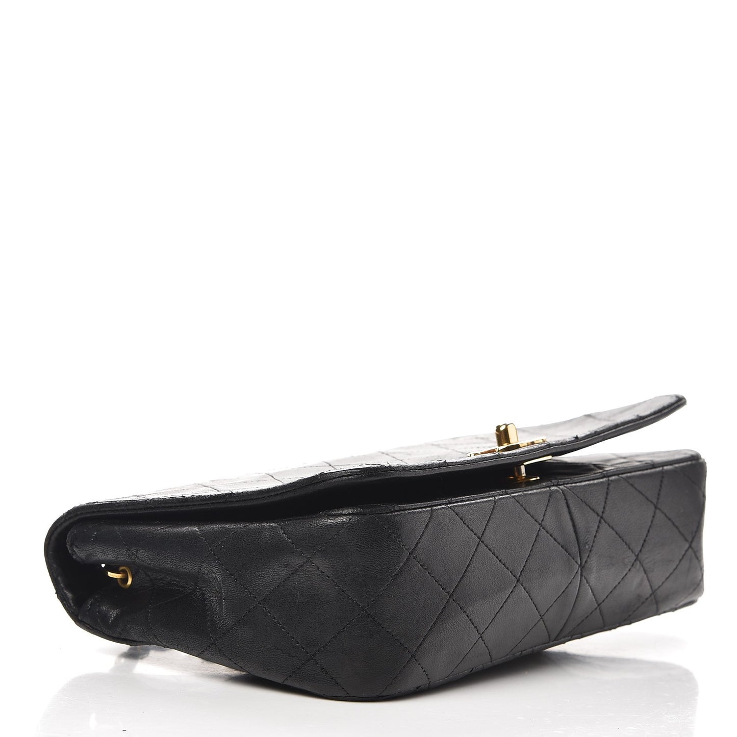Lambskin Quilted Small Single Flap Black
