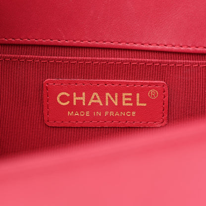 Chanel Lambskin Quilted Small Boy Flap Dark Pink 6 of 11