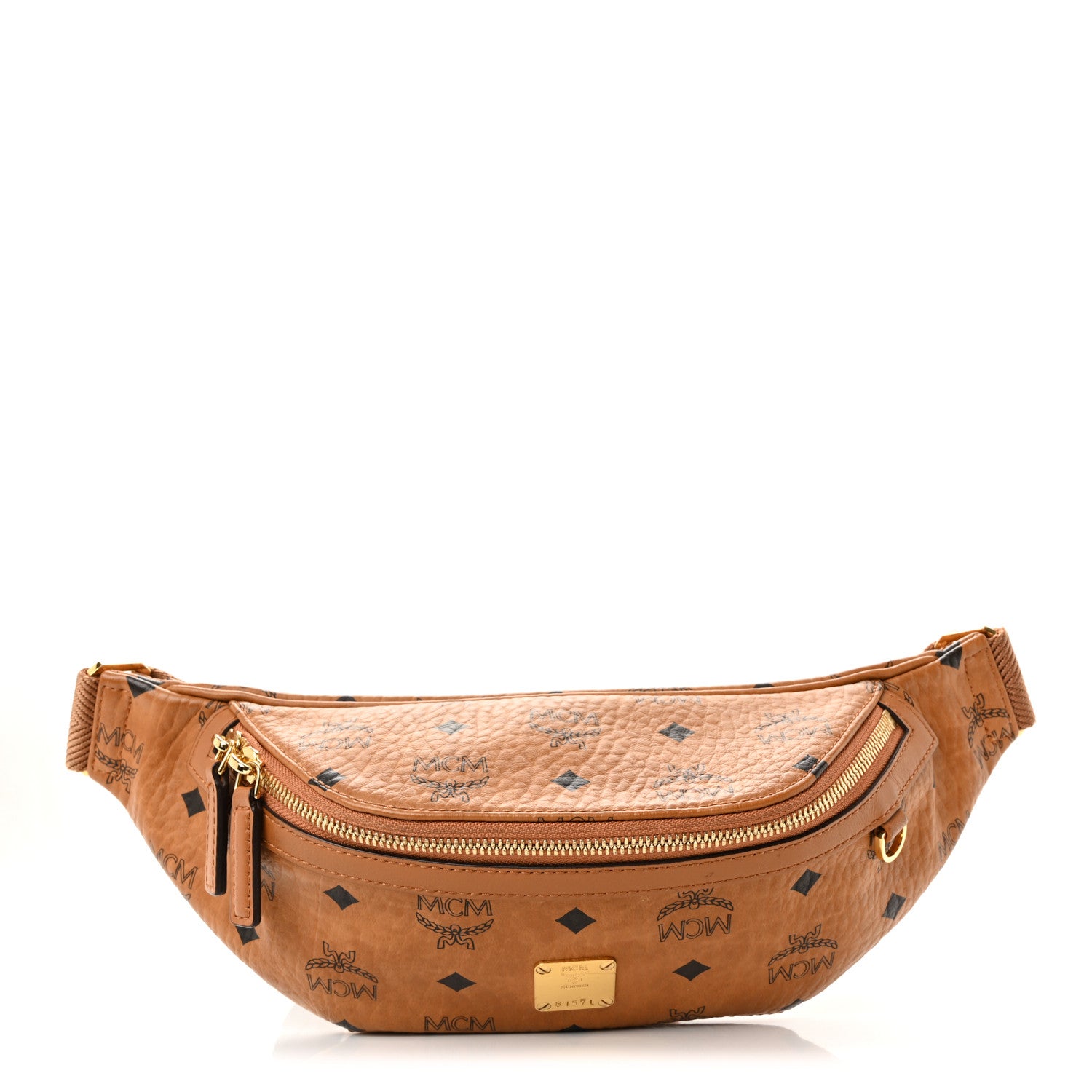 MCM Visetos Small Fusten Belt Bag Cognac 1 of 9