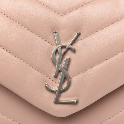 Saint Laurent Calfskin Y Quilted Monogram Small Loulou Chain Satchel Rose Antic 11 of 11